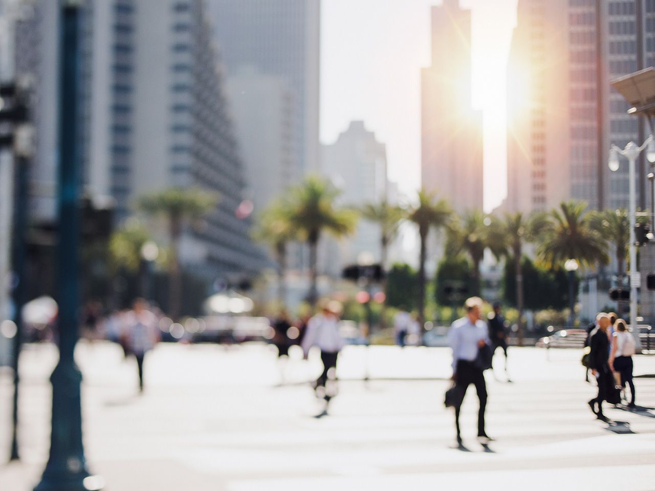 Legal professionals in a city business district